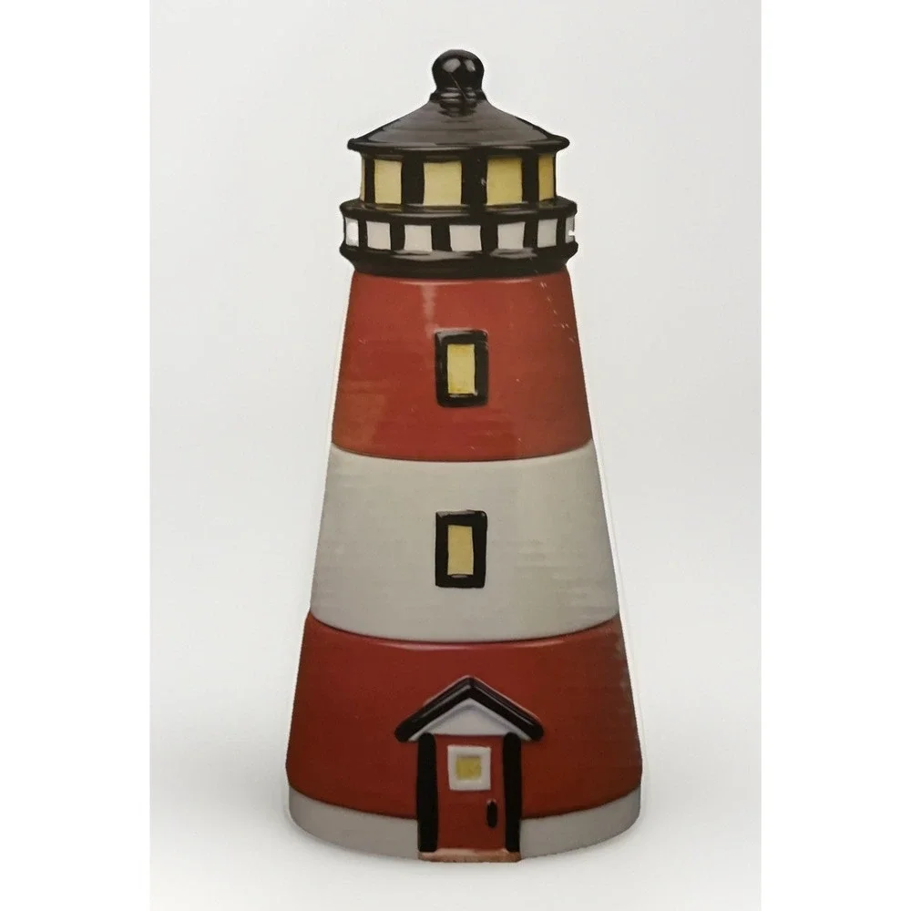 Boston Warehouse Lighthouse‎ Condiment Serving Storage Set Ceramic 12